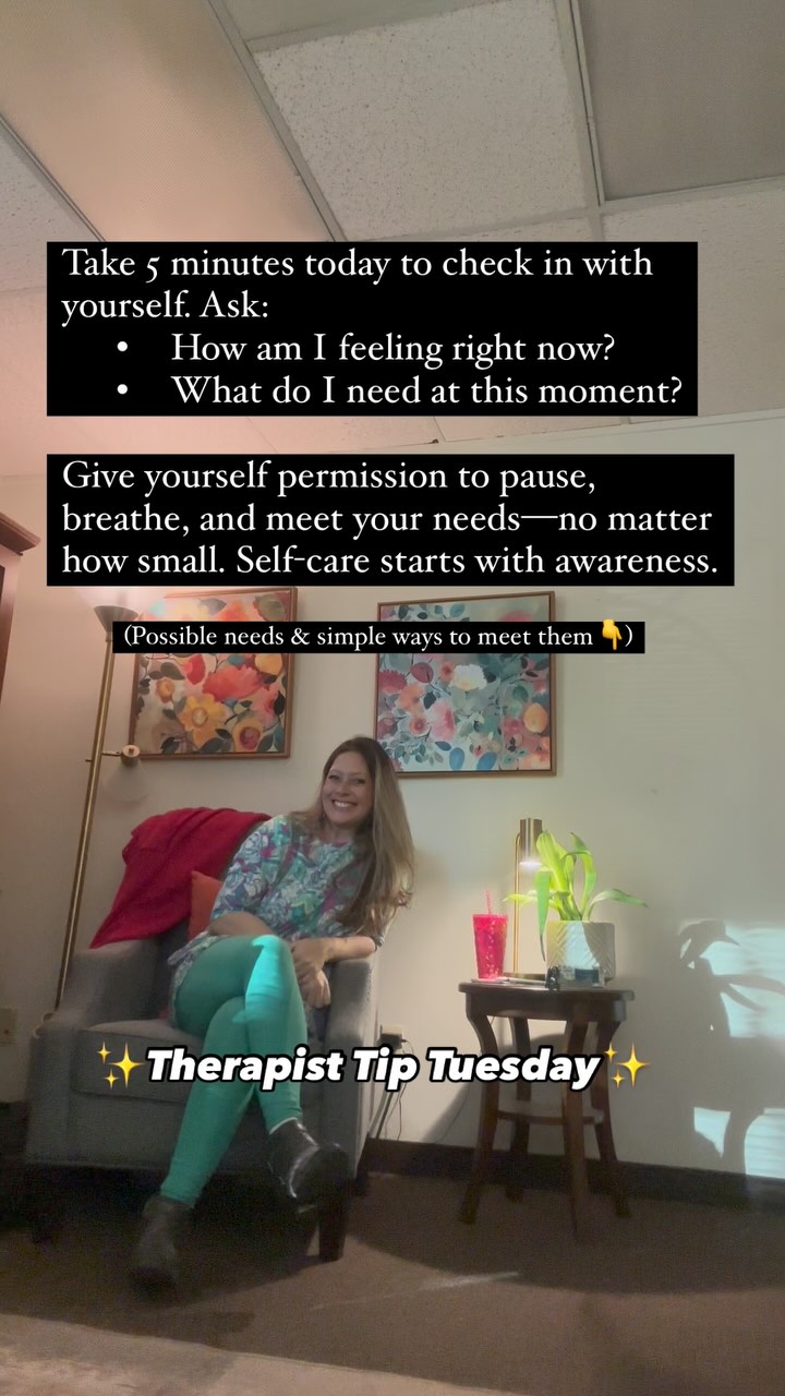 👇 Here’s a list of possible needs you might identify and simple ways to meet them:

💃Physical Needs

• Rest: Take a short nap or go to bed earlier tonight.

• Energy: Drink water, eat a healthy snack, or do light exercise like stretching.

• Comfort: Wrap yourself in a cozy blanket or change into comfy clothes.

🥰Emotional Needs

• Connection: Call or text a trusted friend or family member.

• Validation: Write down affirmations or talk to someone who supports you.

• Calm: Practice deep breathing, meditate, or journal your feelings.

🧠Mental Needs

• Clarity: Brain dump your thoughts onto paper or make a to-do list.

• Focus: Take a break from distractions and set a timer for intentional work.

• Stimulation: Read a chapter of a book, solve a puzzle, or learn something new.

🙏Spiritual Needs

• Peace: Pray, meditate, or reflect on scripture that brings comfort.

• Gratitude: List 3 things you’re thankful for today.

• Purpose: Reflect on a small way to align your actions with your values.

👯‍♀️Social Needs

• Belonging: Spend time with people who uplift you, even virtually.

• Fun: Plan a quick activity you enjoy, like listening to music or watching a funny video.

• Support: Reach out to a therapist, mentor, or group that understands you.
.
.
Start small and choose one need to focus on today! 💛

➡️ Tell us which one you’re focusing on.

Rooting for you! 

💃Follow @rocky_lynne_lopez  for more Hope-filled Encouragement & Fun!

#FunFreeAndFlourishing #HopefilledCounselor #OnTheGoMama #FueledByCoffeeAndJesus #SoberAndLovingIt #RadiantBeamBeauty #RadiantReminder